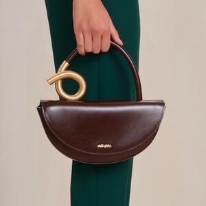 NEW Cult Gaia Azariah Top Handle Bag Espresso Brown
